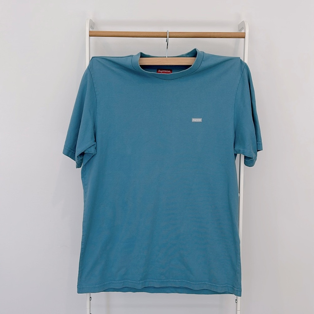 Supreme Reflective Small Box Tee in Dusty Blue Unisex